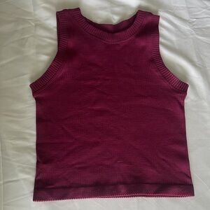 Magenta high neck tank